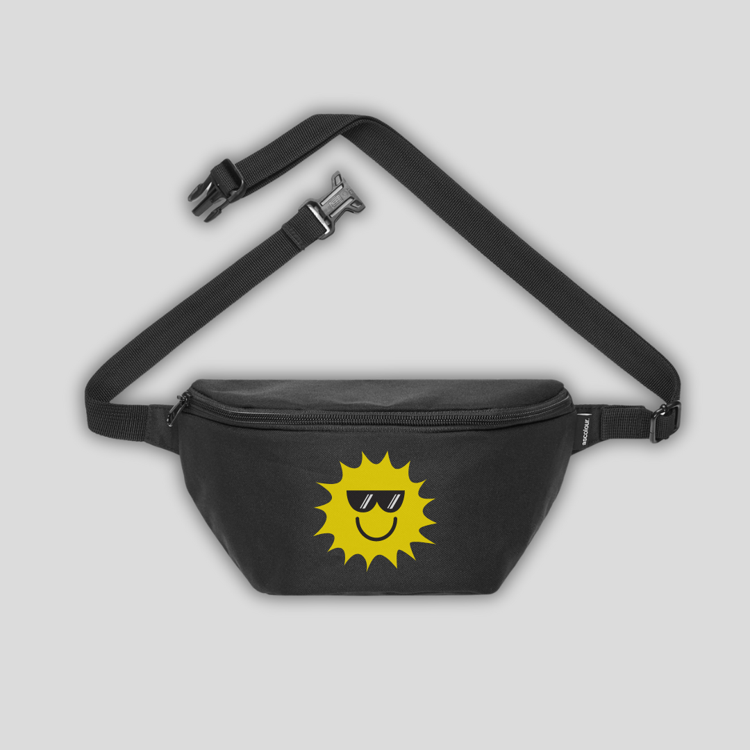 Rainbow Black Waist Bag - Smile (Staff)