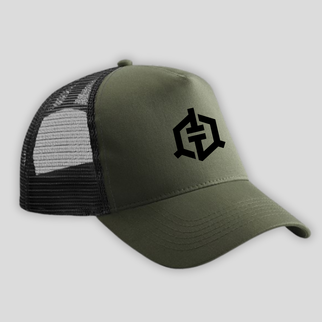 Tommy Trucker Cap Khaki and Black