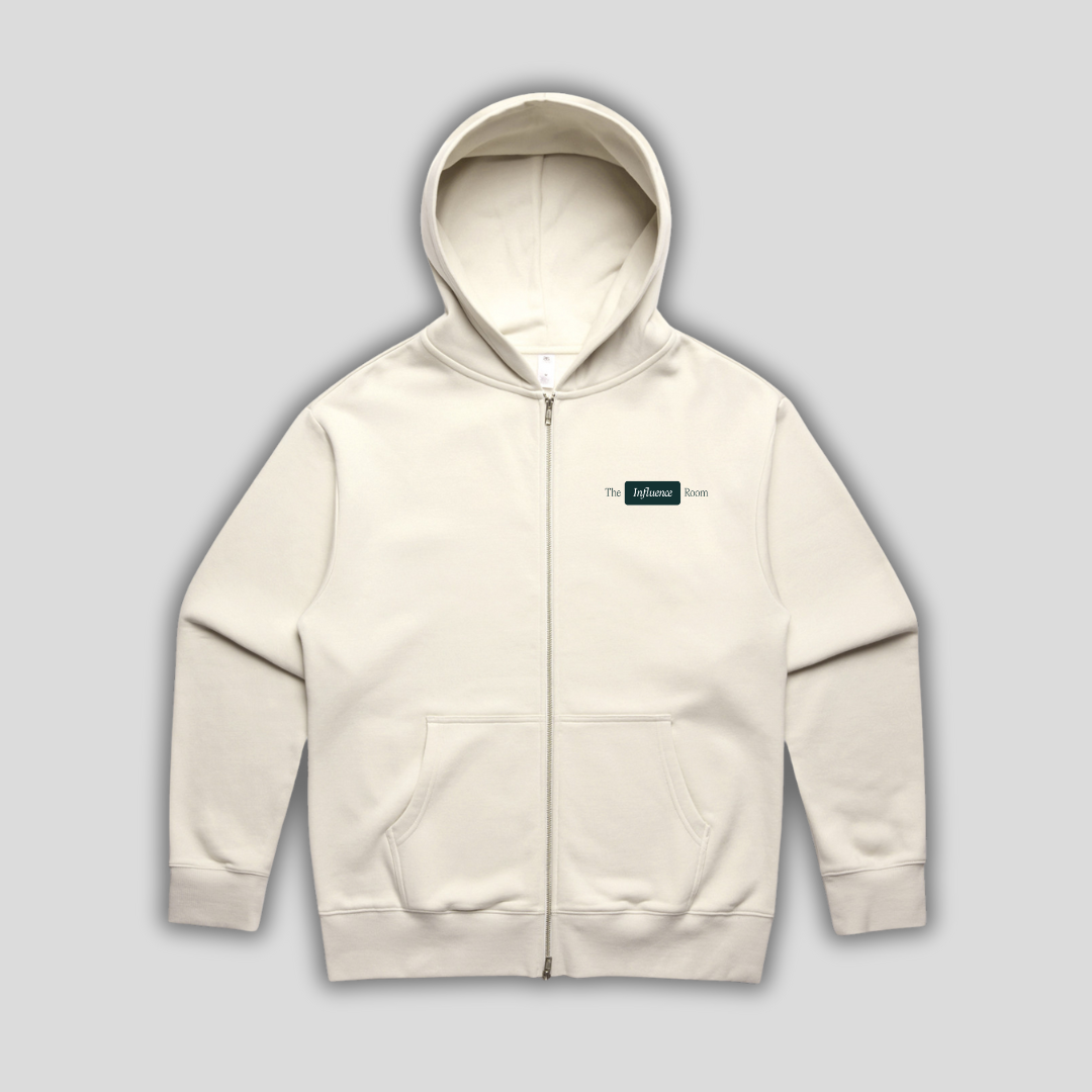 The Influence Room Heavy Zip Hood Ecru