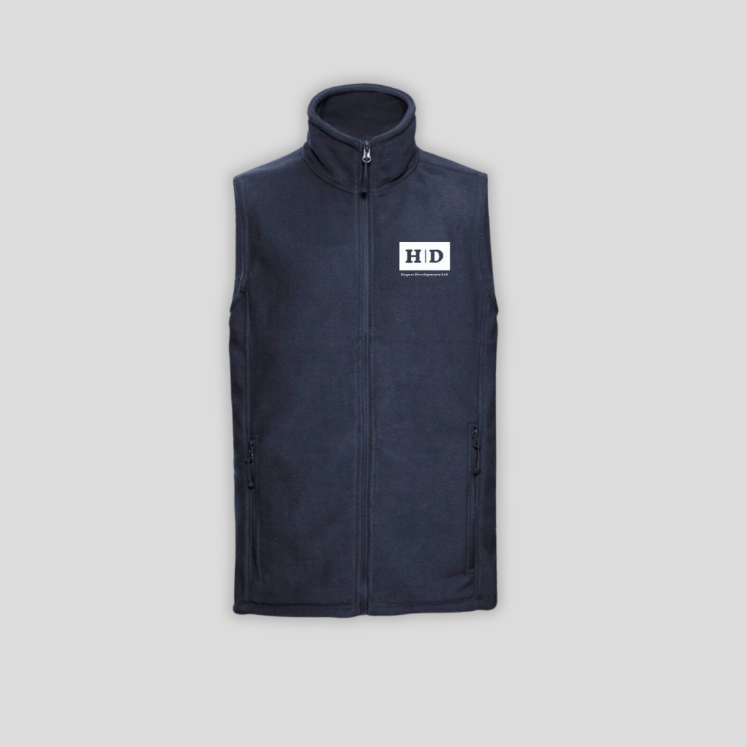 H & D Navy Fleece Gilet