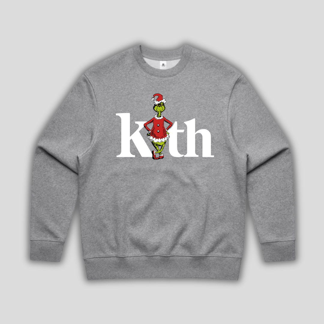 Kithmas Grinch Heavy Grey Sweater