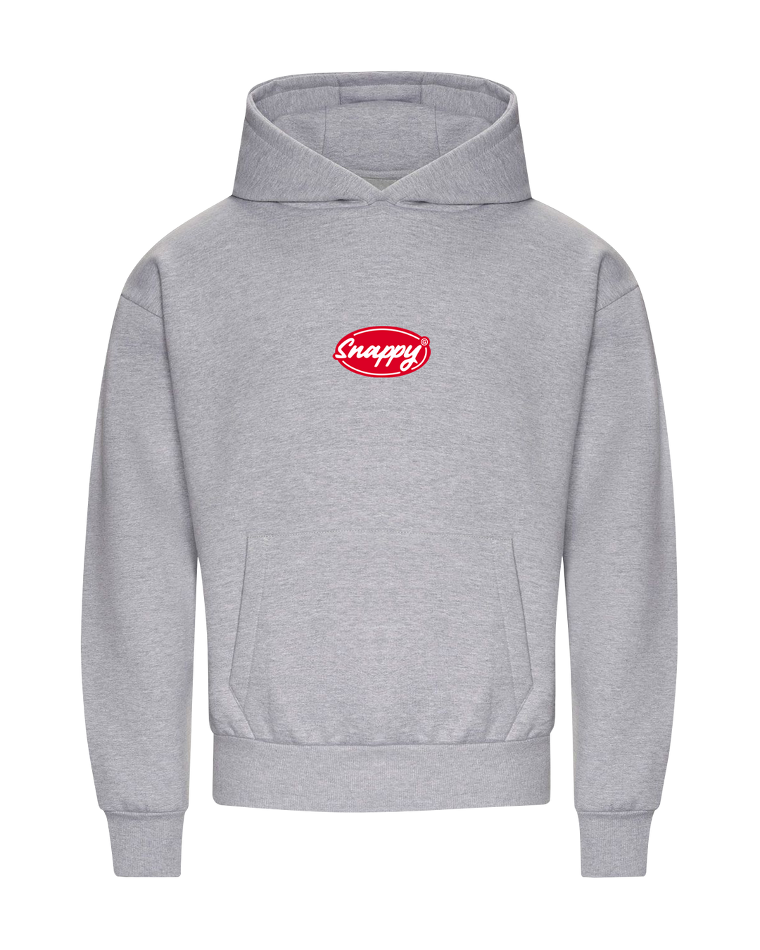 SNAPPY OVAL GREY MARL HOODIE
