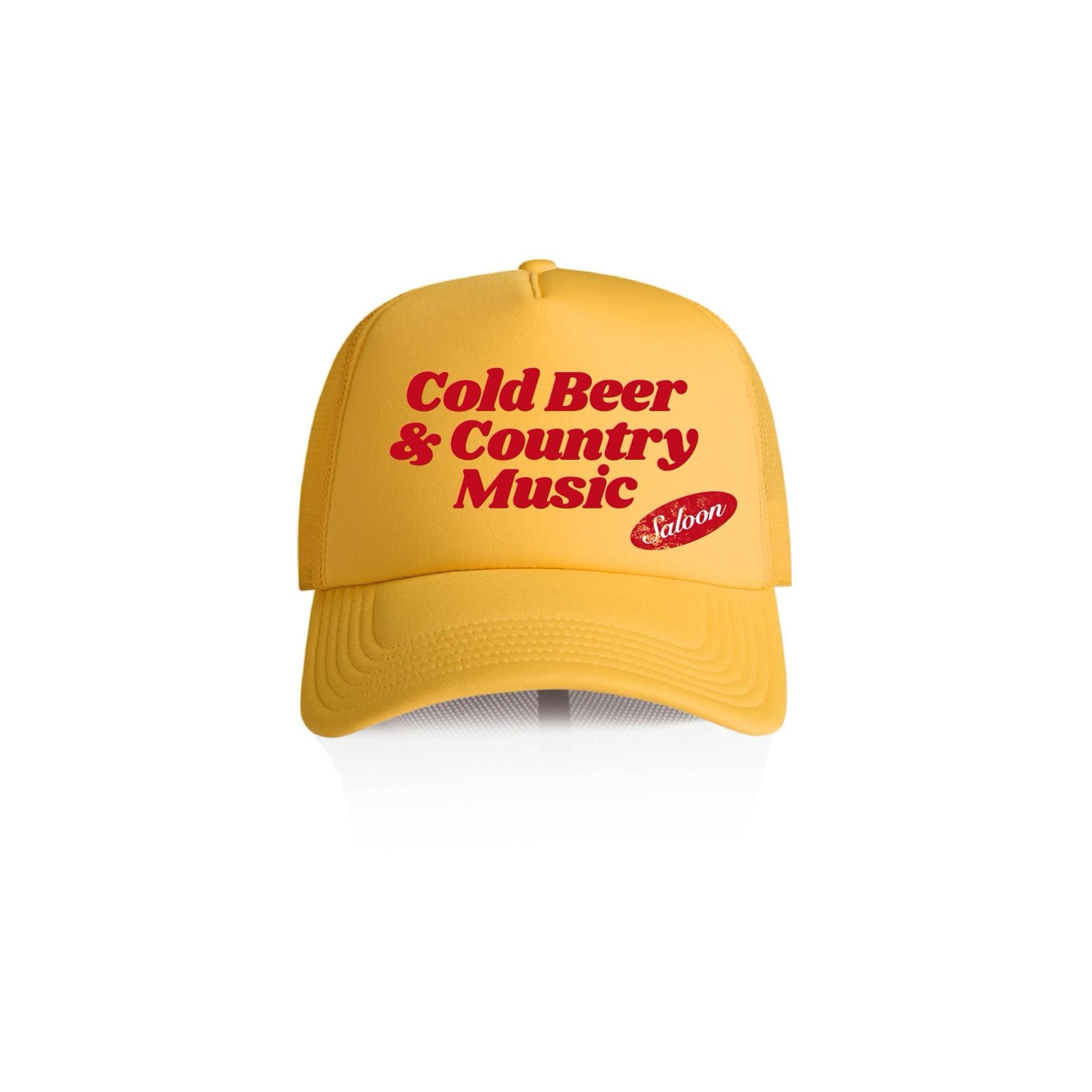 Cold Beer Country Music Yellow Cap – Boxcey