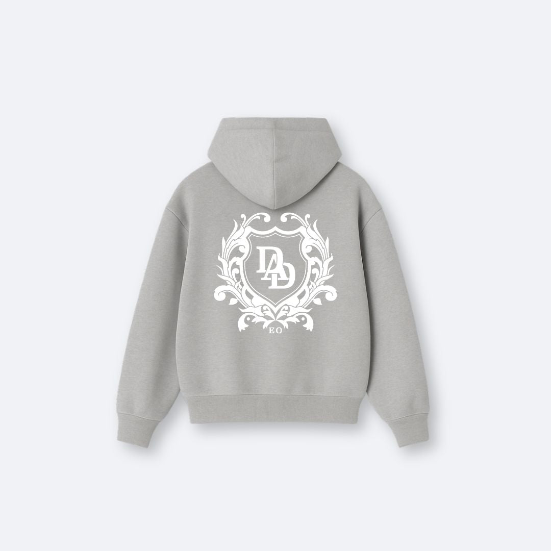 Dad-EO Crest Grey Hoodie