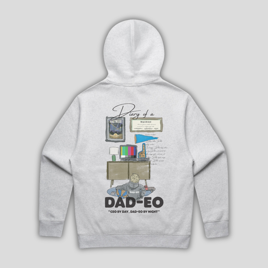 Dad-EO Graduation Relax Grey Hoodie