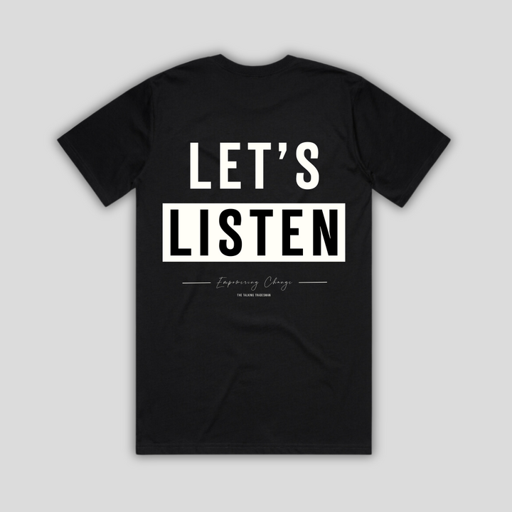 TTT Lets Listen Box Black T-Shirt (Staff)