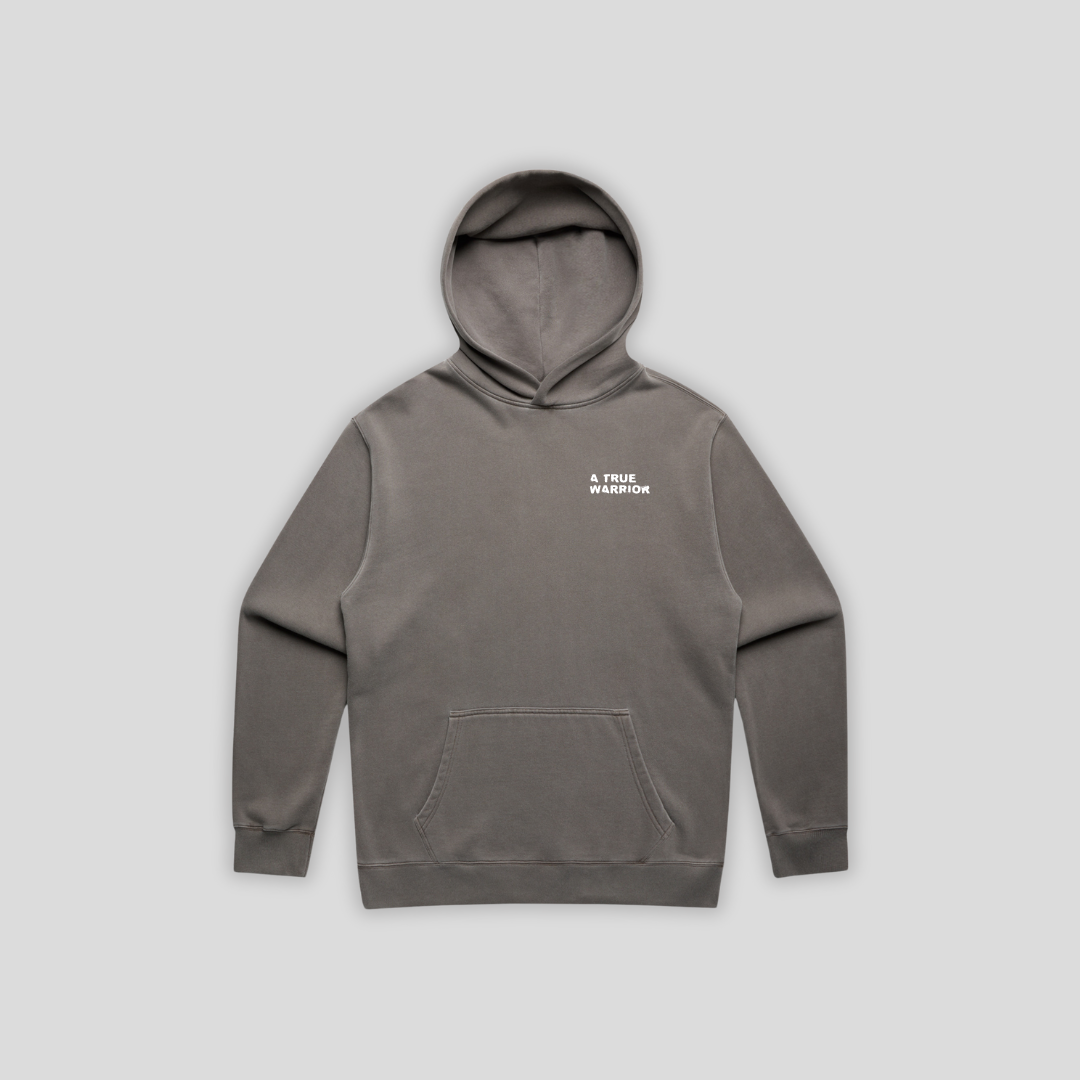 A True Warrior Faded Grey Hoodie