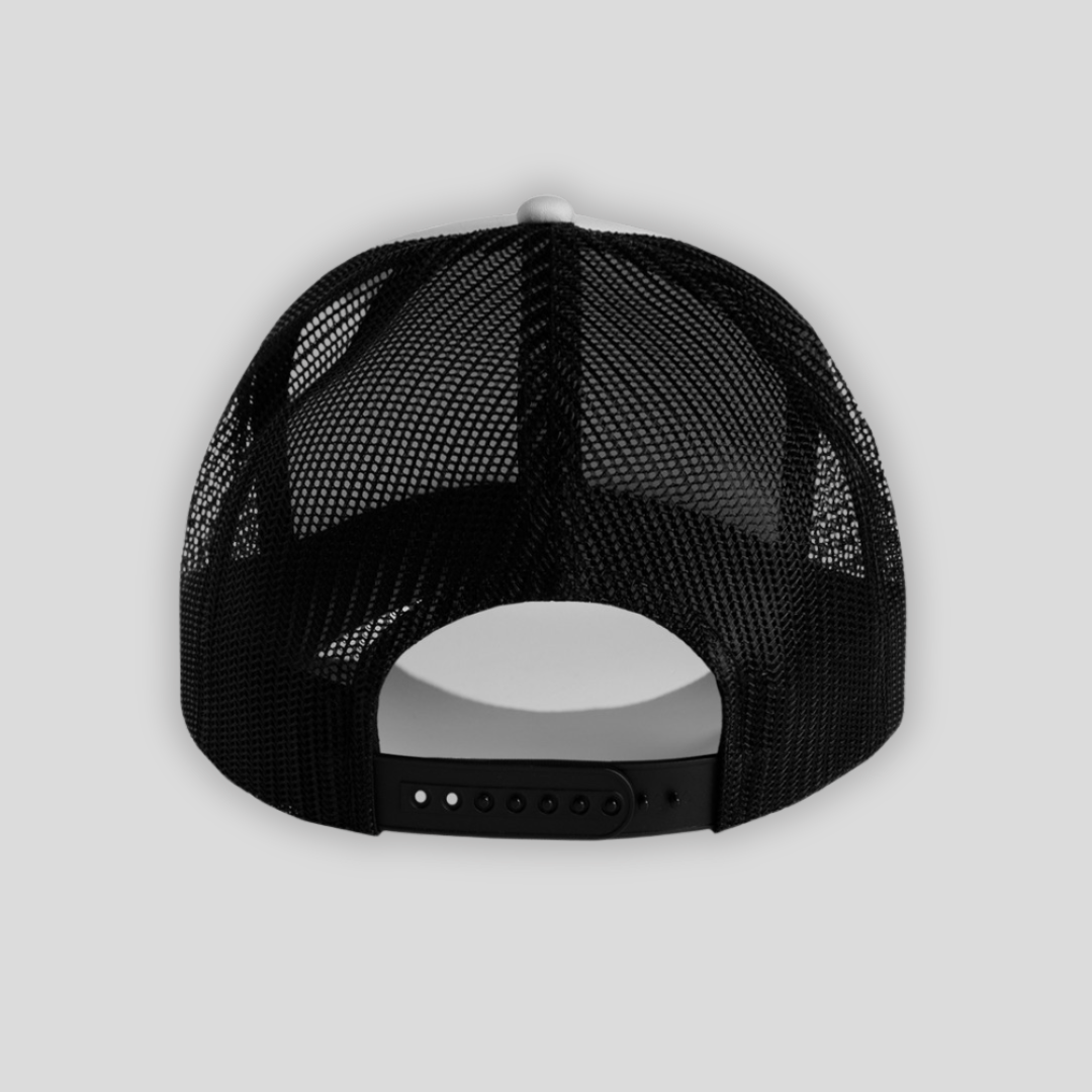 Tommy Trucker Cap White and Black