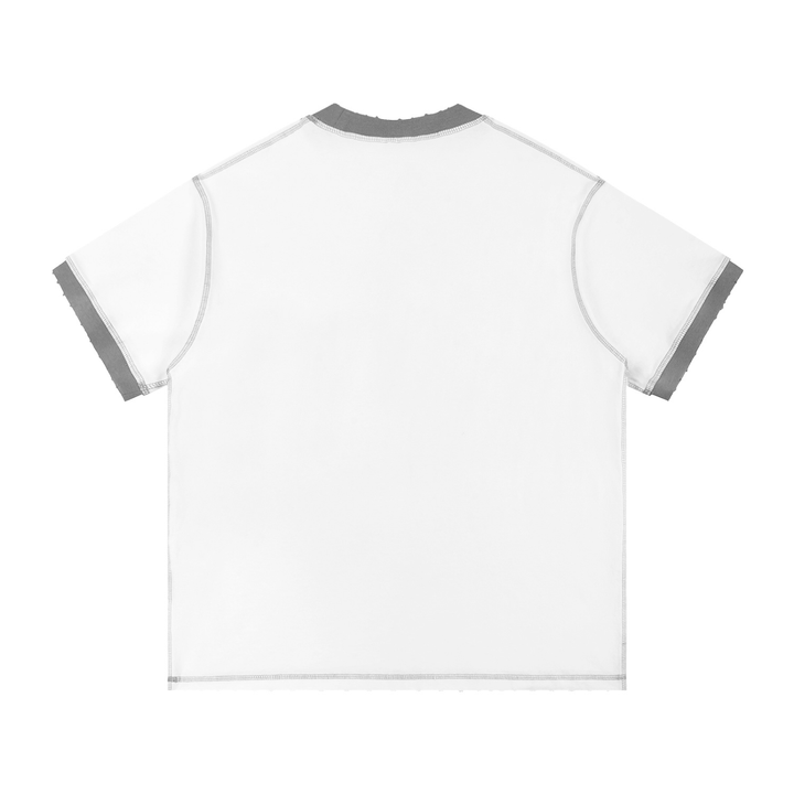 Boxcey Blank - Contrast-Stitched Cotton T-Shirt