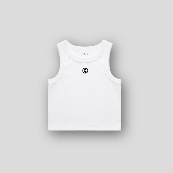 C19 White Crop Tank
