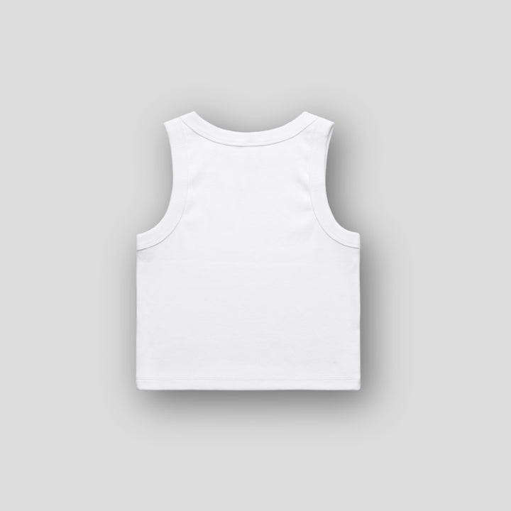 C19 White Crop Tank