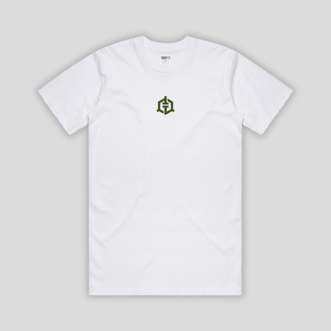 Tommy T-Shirt White Green Print