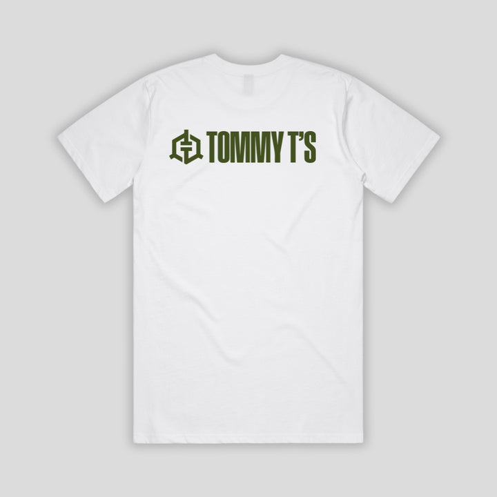 Tommy T-Shirt White Green Print