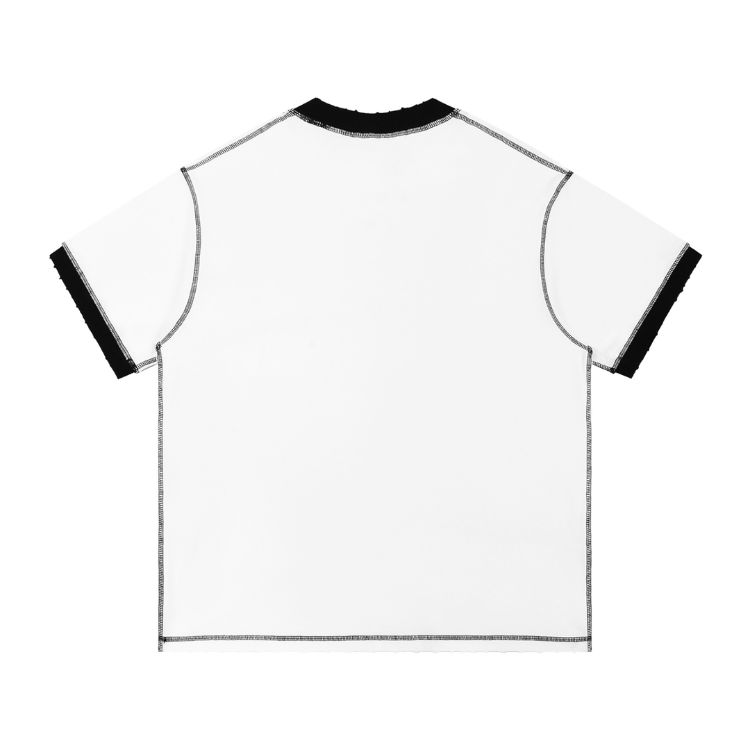 Boxcey Blank - Contrast-Stitched Cotton T-Shirt