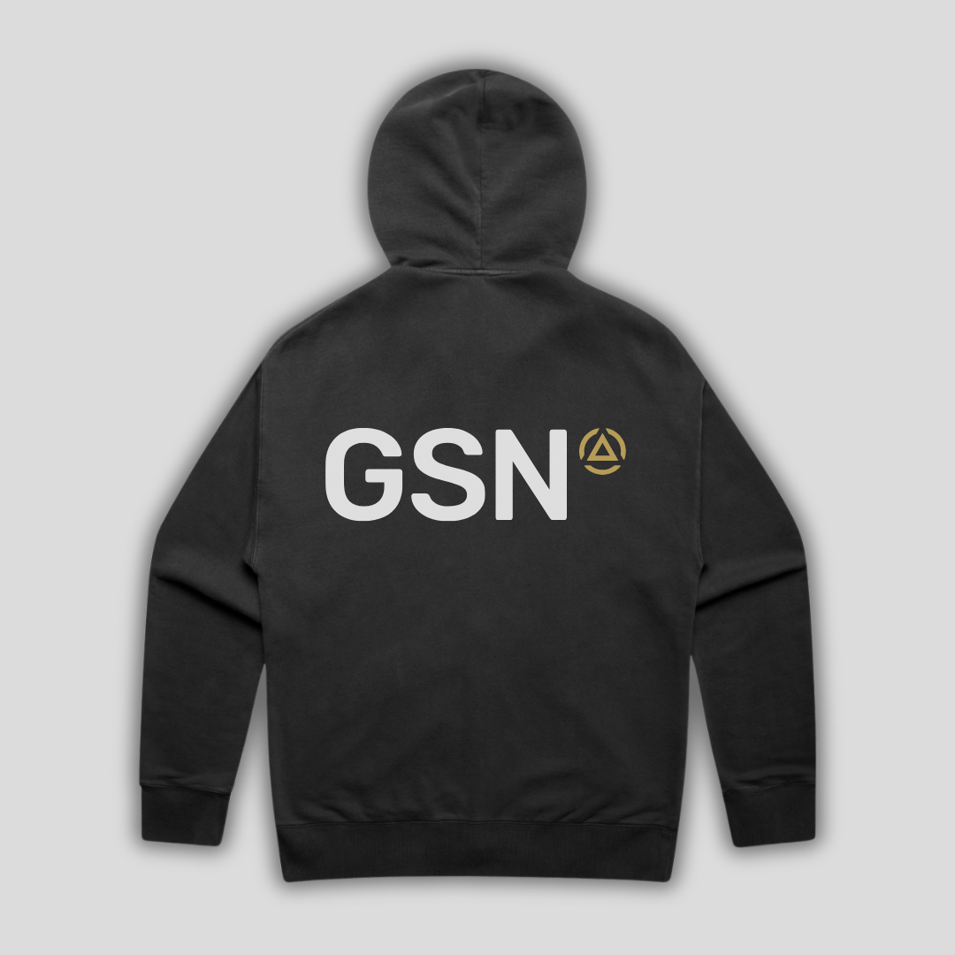 GSN Faded Black Zip Hoodie