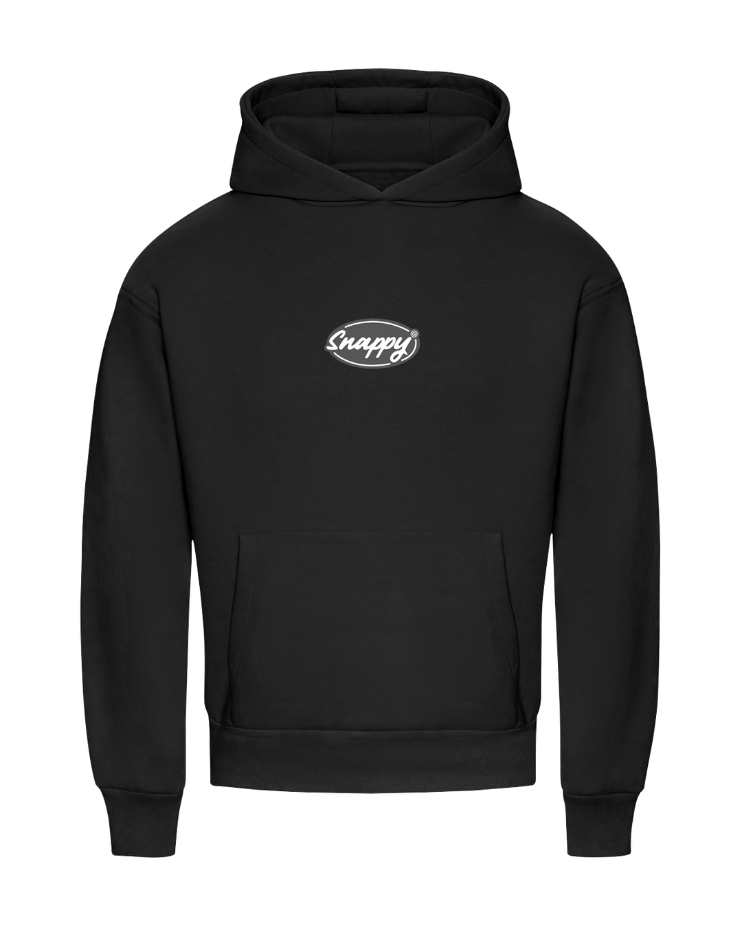 SNAPPY OVAL BLACK HOODIE