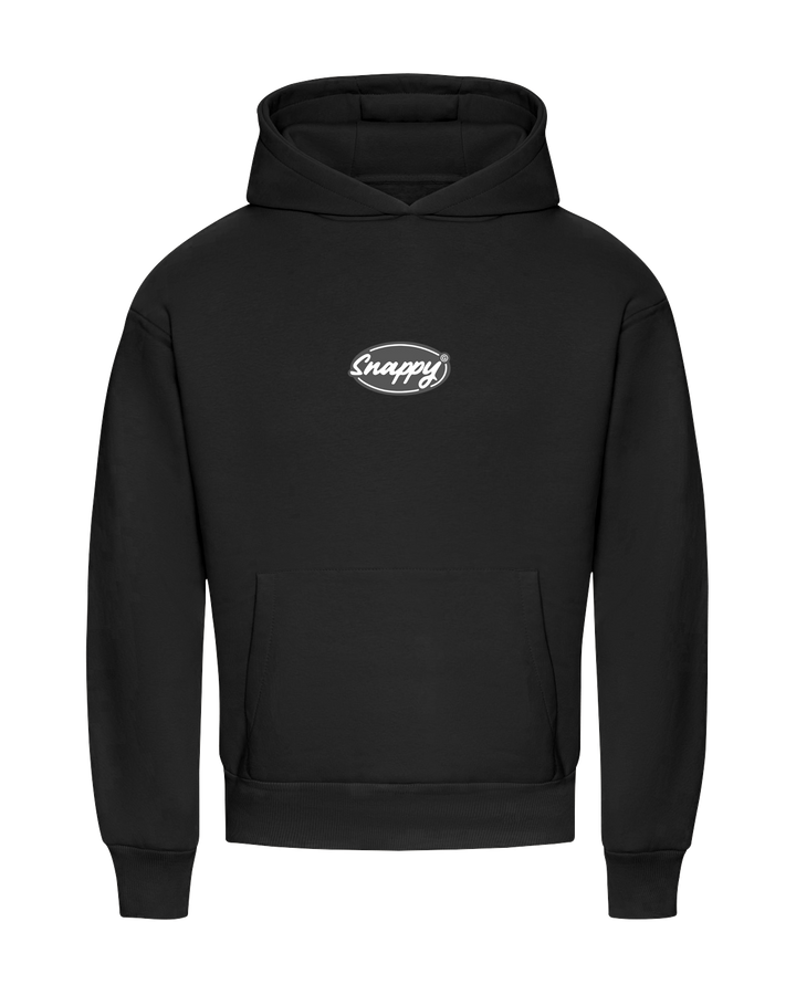 SNAPPY OVAL BLACK HOODIE