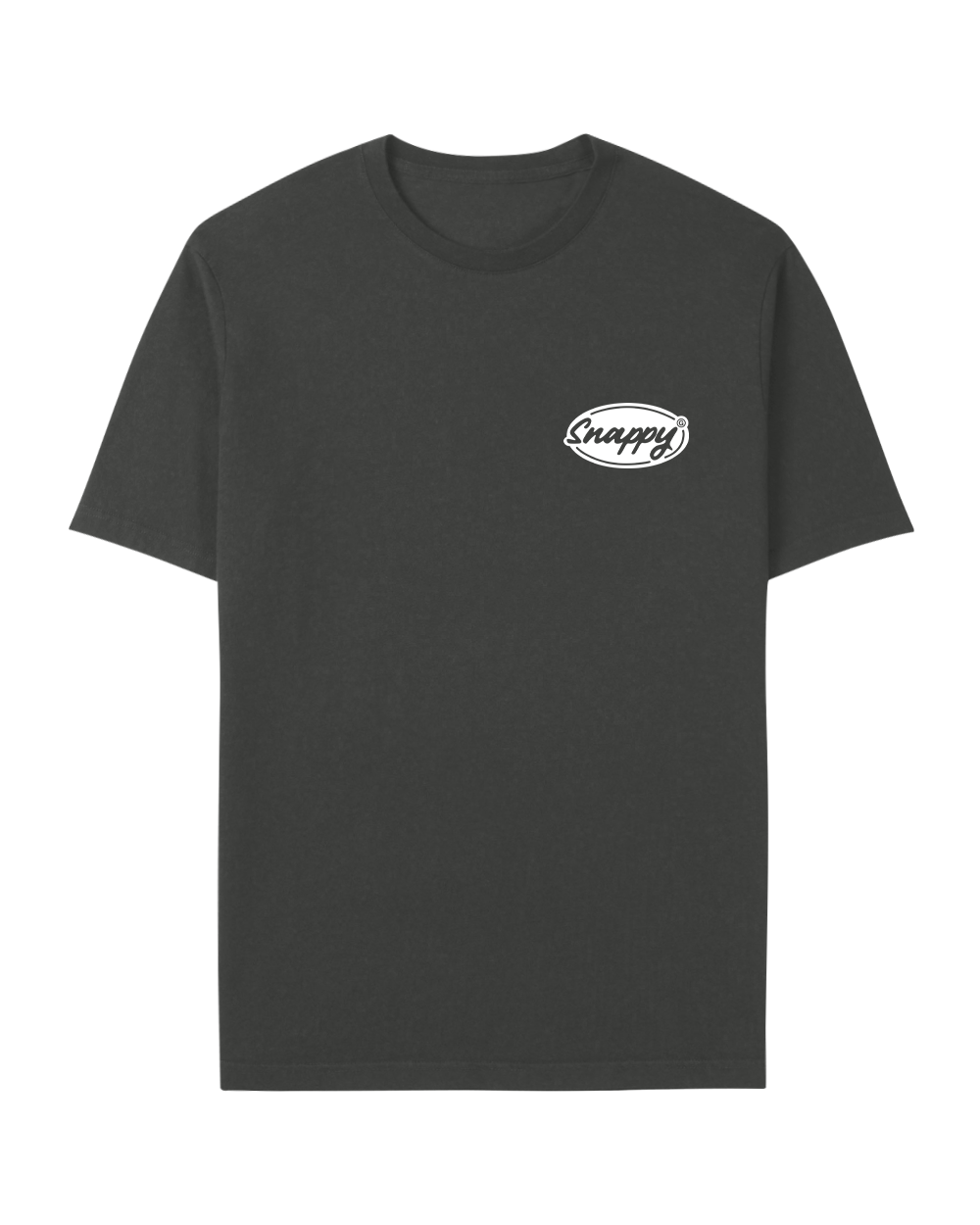 SNAPPY OVAL CHARCOAL TEE