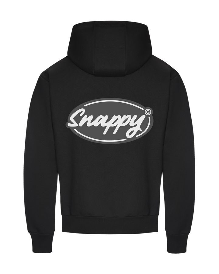 SNAPPY OVAL BLACK HOODIE