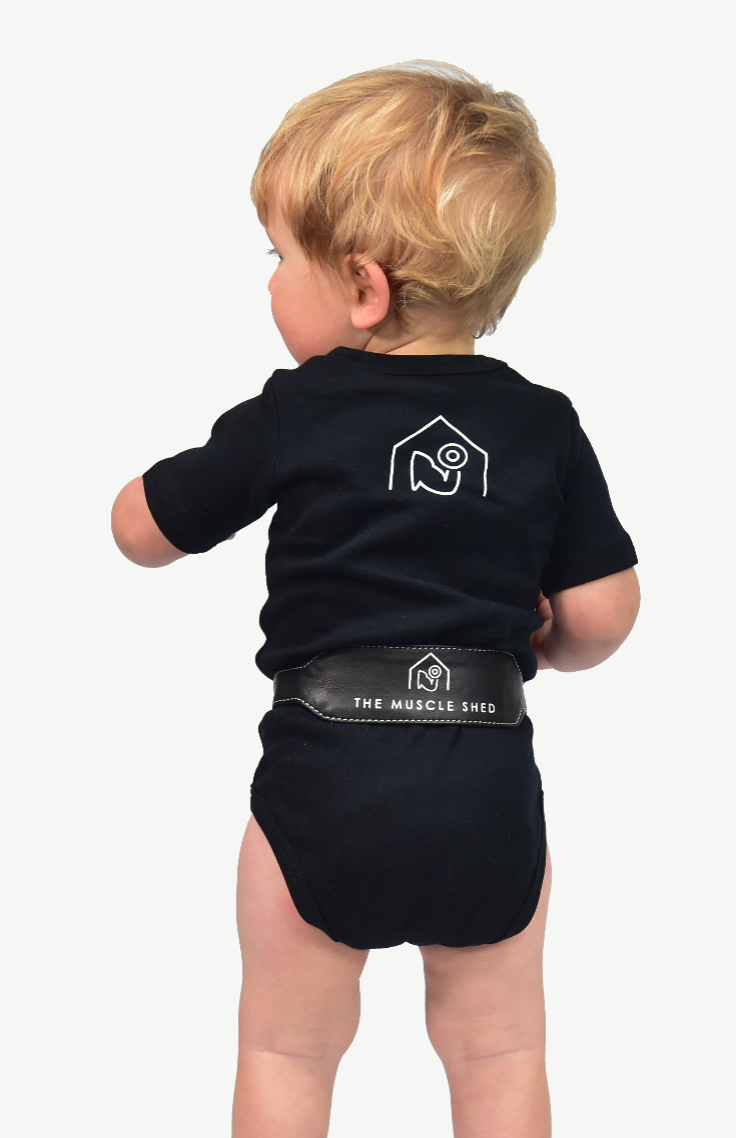 STOCK BABY GROW AND BELT SET
