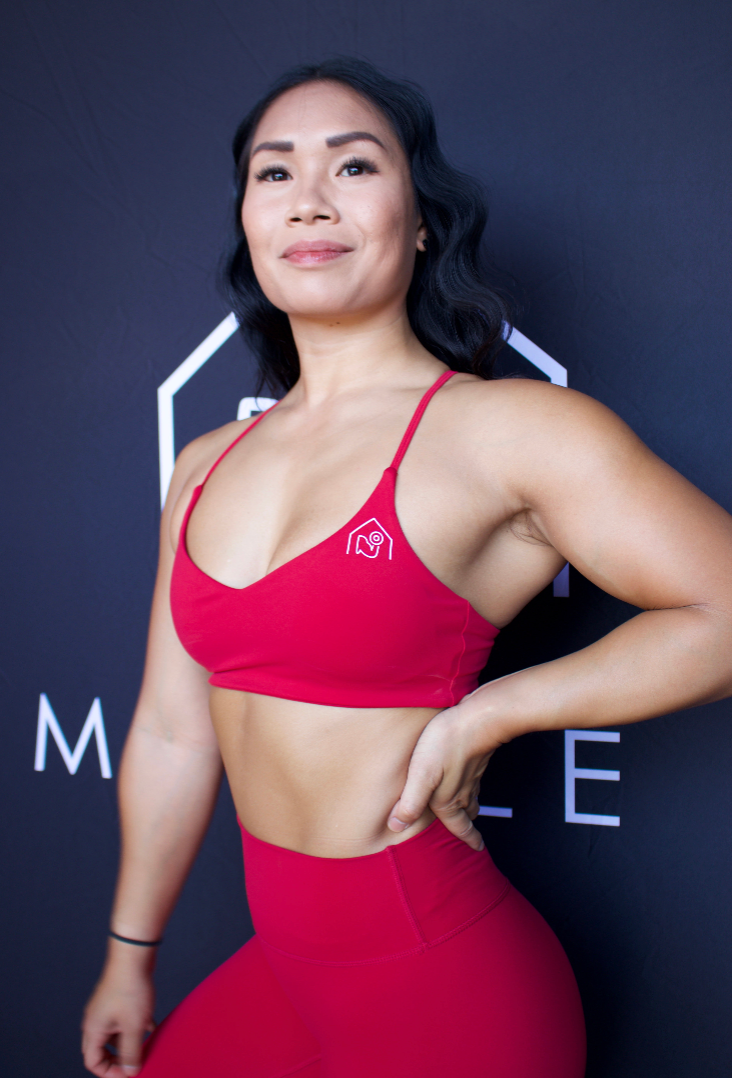 STOCK Pomegranate Performance  Sports Bra