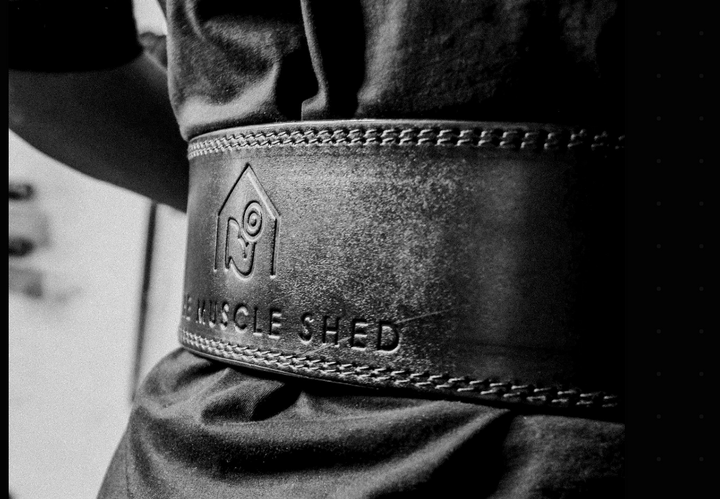 STOCK LEATHER LEAVER BUCKLE BELT