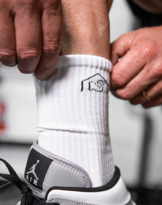 STOCK MUSCLE SHED SOCKS - BLACK LOGO