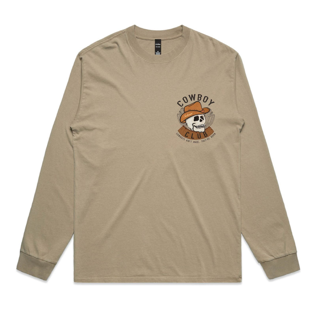 Cowboy Club Skull Long Sleeve T-Shirt