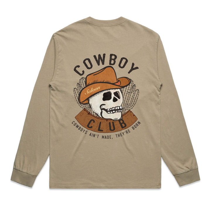 Cowboy Club Skull Long Sleeve T-Shirt